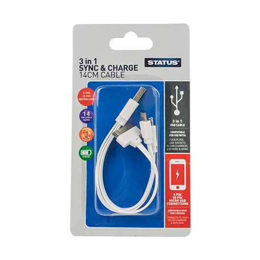 Status 3 in 1 Sync & Charge Cable