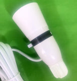 White Bottle Lamp Adaptor With Flex & Plug